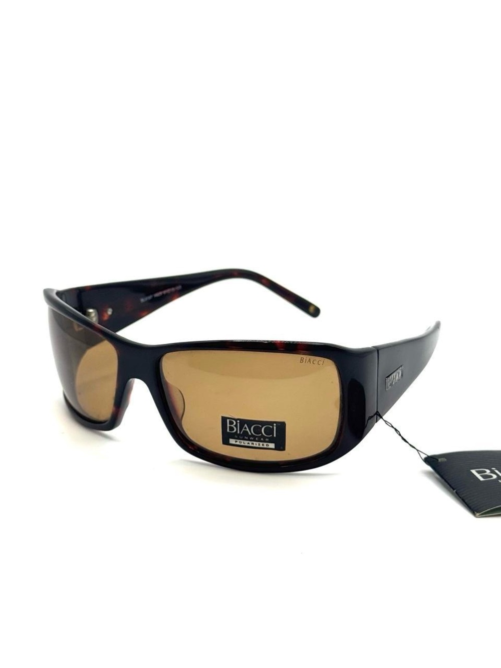 BL4107 NWT Biacci Milano Polarized Tortoise Wrap Sunglasses